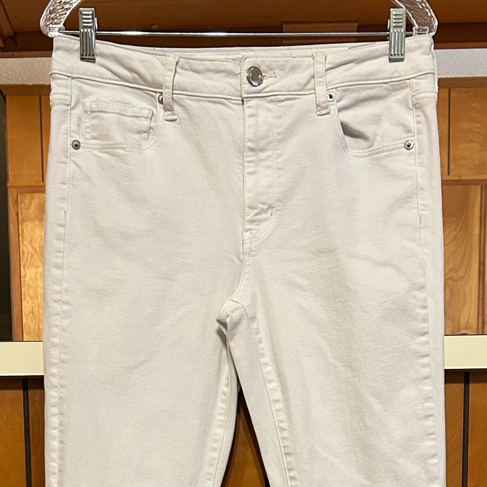 American Eagle White Flare Jeans 12L Super Stretch Mid Rise Denim AE Long
A - Picture 11 of 17